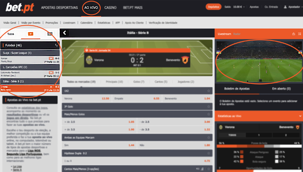 Como ver jogos online em direto na Betpt livestream