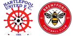 Hartlepool United x Brentford