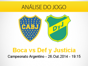 Análise do jogo: Boca Juniors X Defensa y Justicia (26 Outubro 2014)