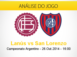 Análise do jogo: Lanús X San Lorenzo (26 Outubro 2014)