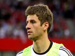 Thomas Müller para marcar no França vs Alemanha