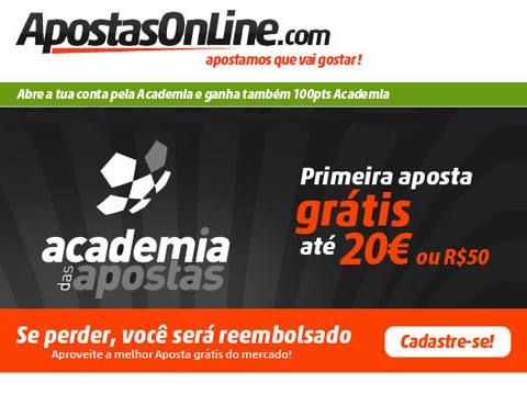 ApostasOnline - Bónus de 100% até 20€