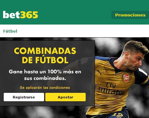 Bet365 Bonus combinadas de fútbol en las mejores ligas de Europa