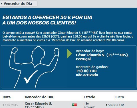 Sabes quem é o César? Diz-lhe que acabou de ganhar 150€