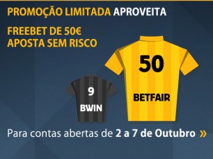 Oferta limitada: bónus de boas vindas Betfair de 50€