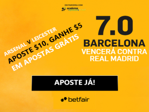 APOSTE $10 E GANHE $5 na Betfair