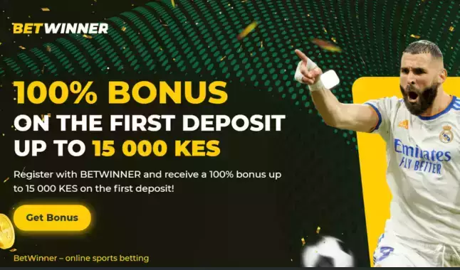 Betwinner Welcome Bonus - 100% up to 15,000 KES