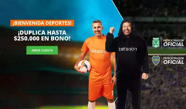 Bono de Bienvenida Betsson Colombia: 100% hasta $250.000