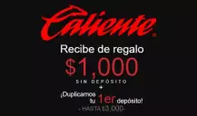 Caliente MX - Bono bienvenida hasta $3,000MXN y bono sin depósito
