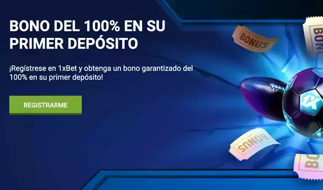 Bono de bienvenida 1xbet - hasta 300000 CLP