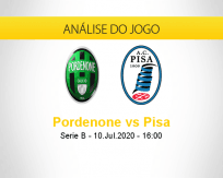 Prognóstico Pordenone Pisa (10 julho 2020)