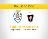 Prognóstico Feirense Casa Pia (22 setembro 2020)