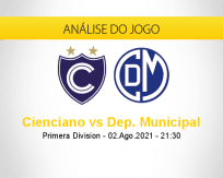 Prognóstico Cienciano Dep. Municipal (02 agosto 2021)