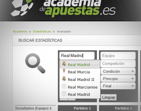 Tutorial para utilizar la búsqueda avanzada de estadísticas