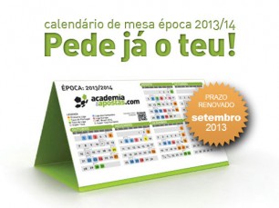 Oferta calendário da época 2013/2014 - também em Setembro