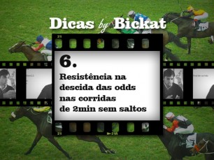 Resistência na descida das odds nas corridas de 2min sem saltos