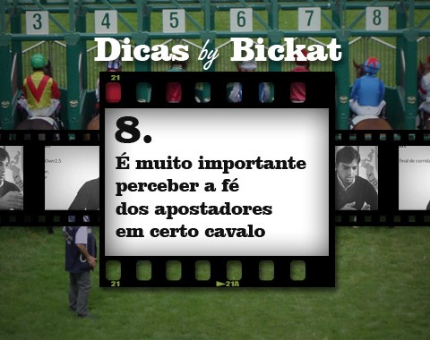 É muito importante perceber a fé dos apostadores em certo cavalo