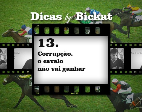 Corrupção, o cavalo não vai ganhar