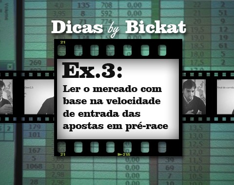 Ler o mercado com base na velocidade das apostas em pré-race