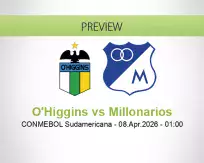 O'Higgins Millonarios betting prediction (08 April 2026)
