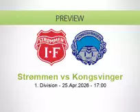 Strømmen Kongsvinger betting prediction (25 April 2026)