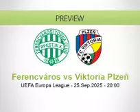 Ferencváros Viktoria Plzeň betting prediction (26 September 2025)