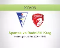 Spartak Radnički Krag betting prediction (22 February 2026)