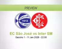 EC São José Inter SM betting prediction (11 January 2026)