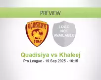 Quadisiya Khaleej betting prediction (19 September 2025)