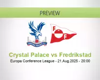Crystal Palace Fredrikstad betting prediction (22 August 2025)