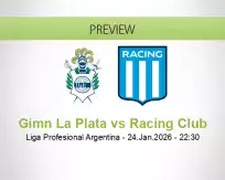 Gimn La Plata Racing Club betting prediction (25 January 2026)