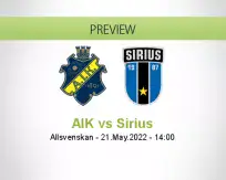 AIK Sirius betting prediction (21 May 2022)