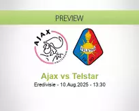 Ajax Telstar betting prediction (10 August 2025)