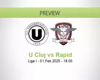 U Cluj Rapid betting prediction (01 February 2025)