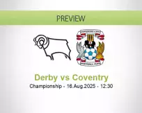 Derby Coventry betting prediction (16 August 2025)