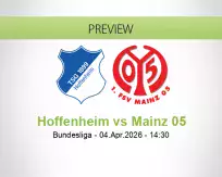 Hoffenheim Mainz 05 betting prediction (04 April 2026)