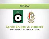 Cercle Brugge Standard betting prediction (01 February 2025)