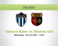 Tallinna Kalev Nõmme Utd betting prediction (26 October 2024)