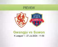 Gwangju Suwon betting prediction (27 July 2024)