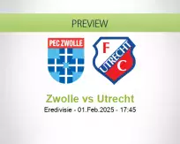 Zwolle Utrecht betting prediction (01 February 2025)