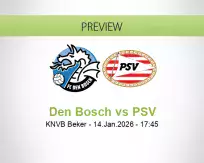 Den Bosch PSV betting prediction (14 January 2026)