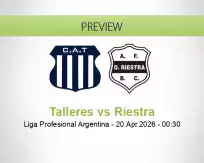Talleres vs Riestra