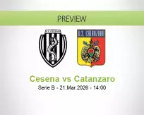 Cesena Catanzaro betting prediction (21 March 2026)