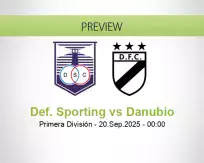 Def. Sporting Danubio betting prediction (19 September 2025)