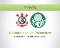 Corinthians Palmeiras betting prediction (08 February 2026)