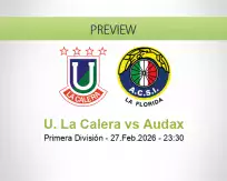 U. La Calera Audax betting prediction (27 February 2026)