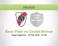 River Plate Ciudad Bolívar betting prediction (18 February 2026)