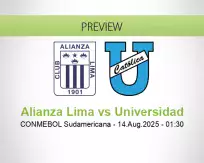 Alianza Lima Universidad betting prediction (14 August 2025)