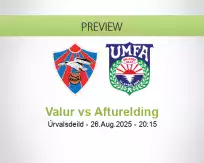 Valur Afturelding betting prediction (27 August 2025)