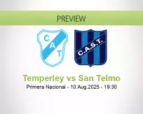 Temperley San Telmo betting prediction (11 August 2025)